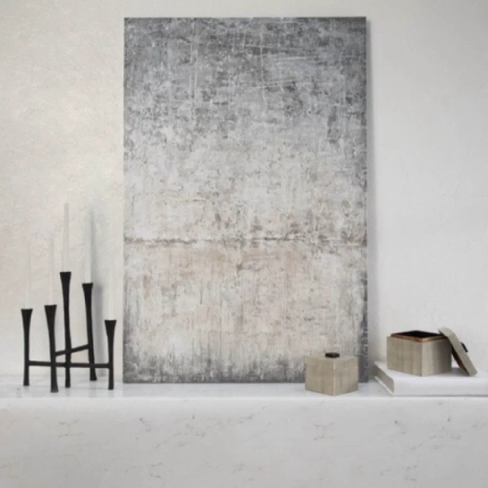 Black Metal Five-Arm Candle Holder - Modern Home Accent - Picture 3 of 3
